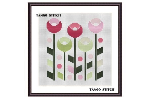 Abstract Spring Flowers Cross Stitch Art Review