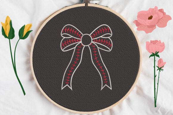 Cute Baseball Bow: A Holiday Embroidery Review