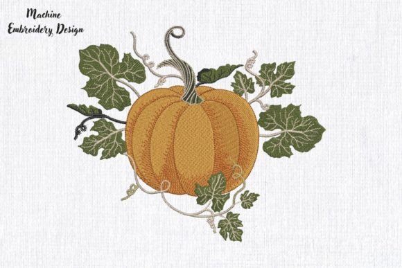 Orange Pumpkin with Green Leaves Design Review