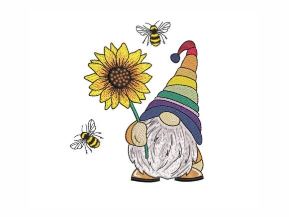 Review: Bee Rainbow Gnome Embroidery Design