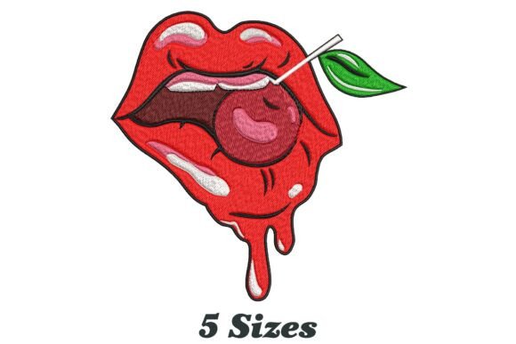 Review: Woman Girl Lips with a Cherry Design