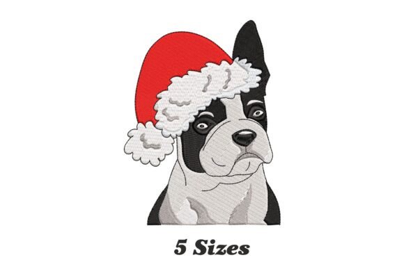 Santa Hat Boston Terrier Dog Christmas Review